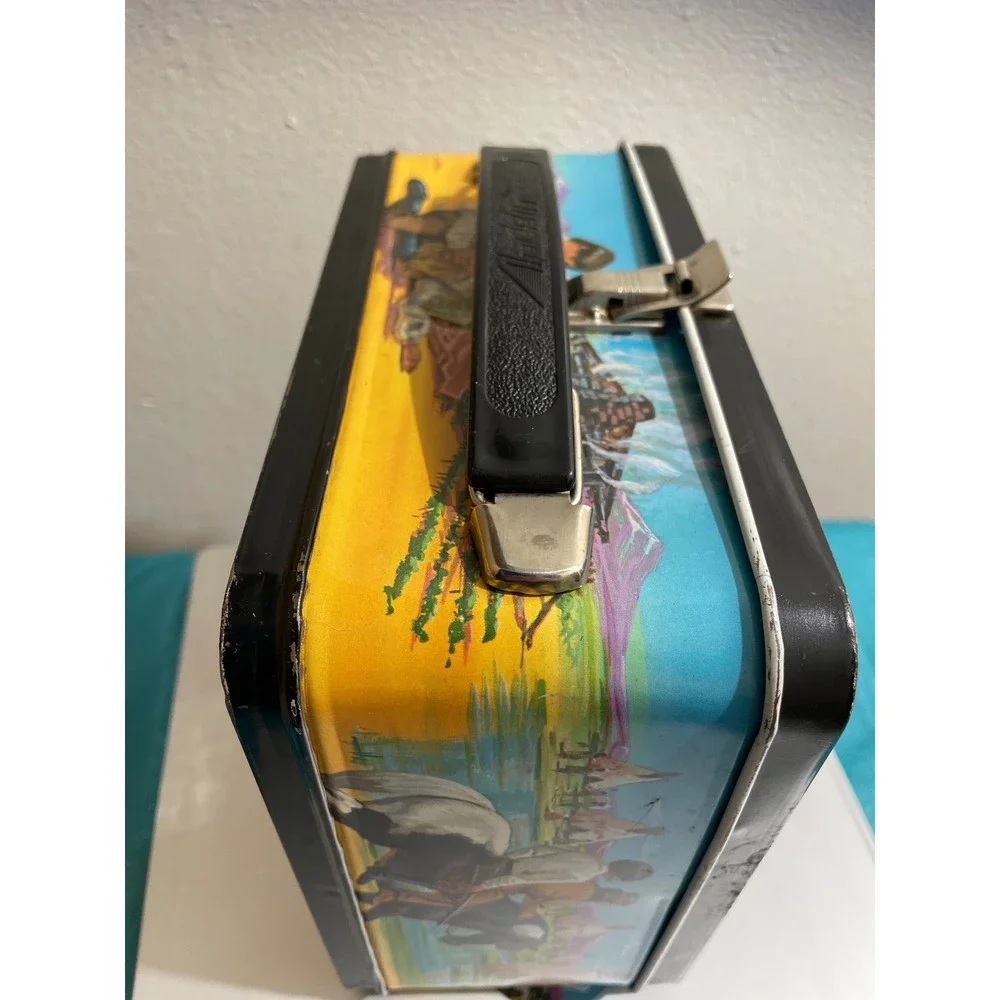 Vintage 1980sLone Ranger Metal Lunchbox Western Decor No Thermos Aladdin
